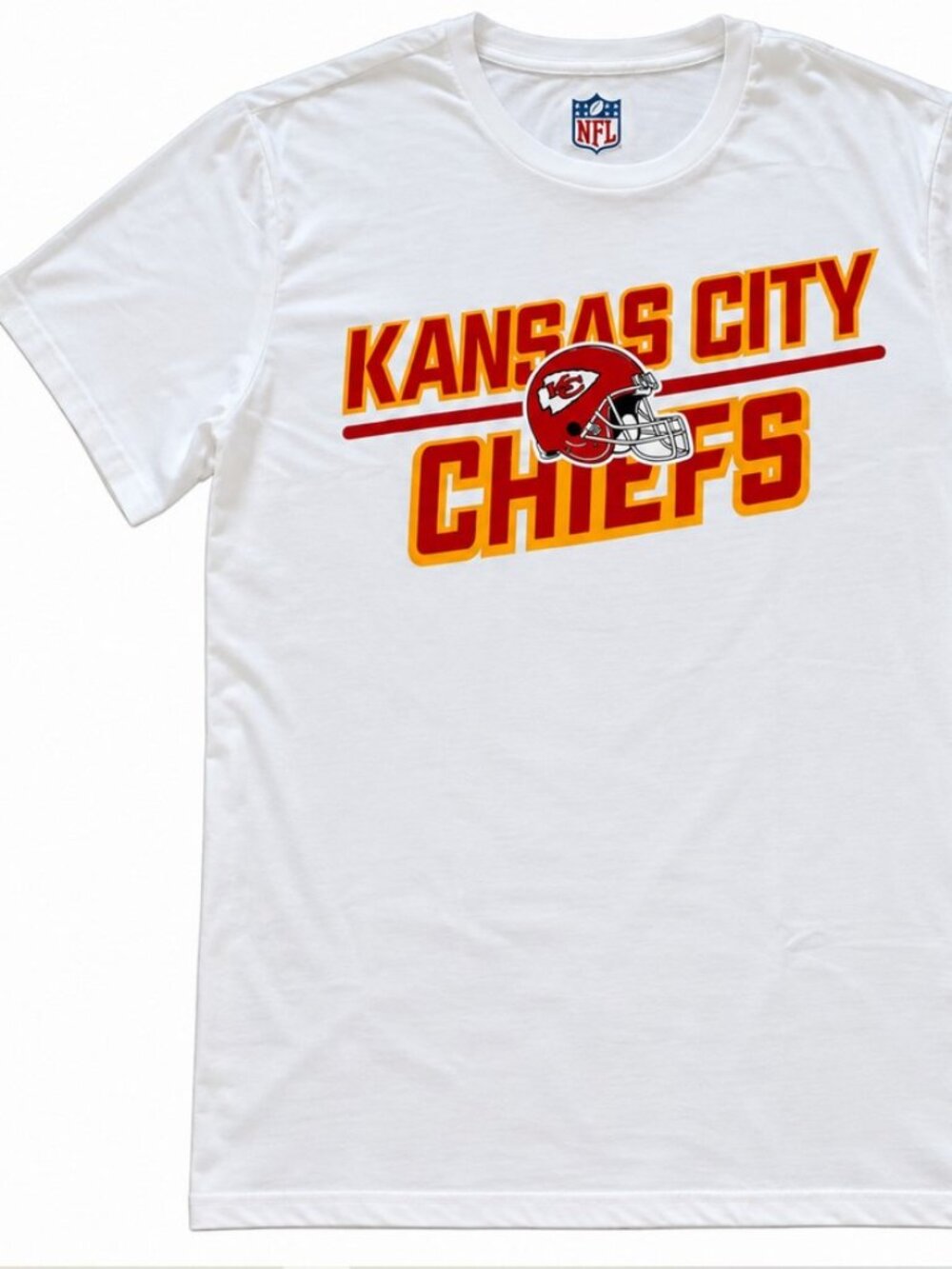 Kansas City Chiefs NFL Brand Mens KC Short Sleeve T-Shirt M MEDIUM White Red Go…